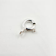 6MM White Sterling Silver Spring Ring Clasp